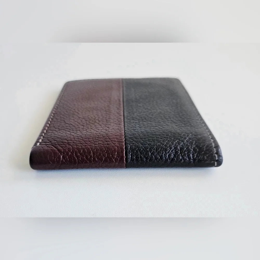 Timberland Black & Brown Mens Genuine Leather Bifold Wallet